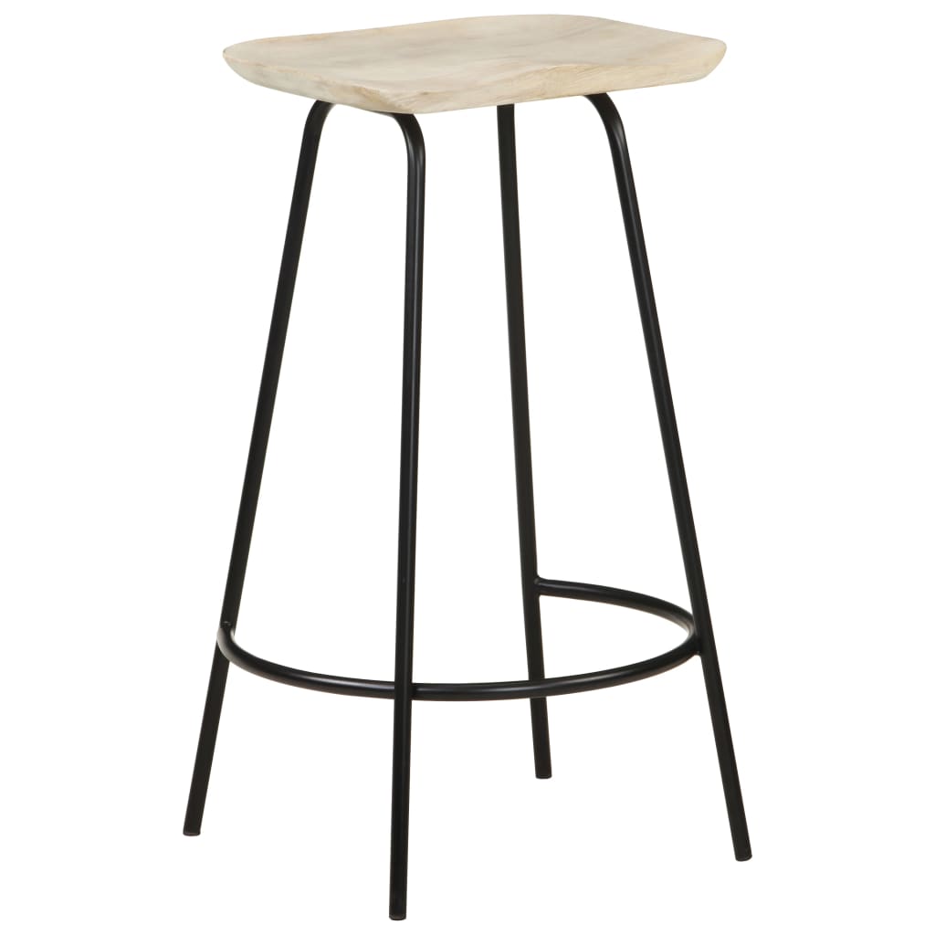 vidaXL Bar Stools 4 pcs Solid Mango Wood