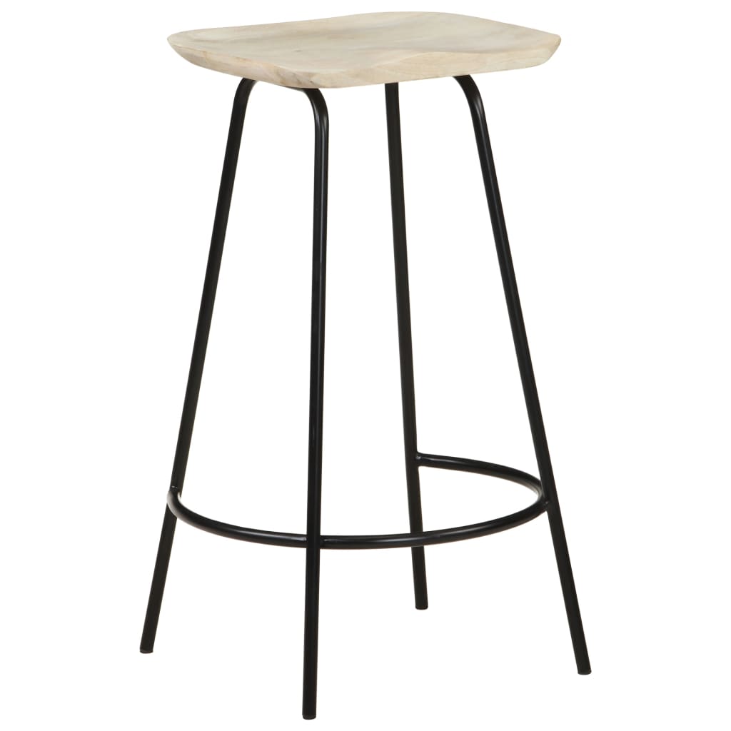 vidaXL Bar Stools 4 pcs Solid Mango Wood