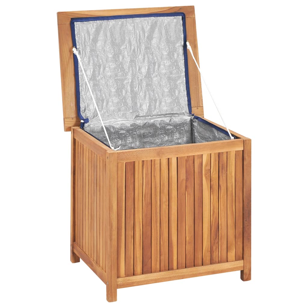 vidaXL Garden Storage Box 60x50x58 cm Solid Teak Wood
