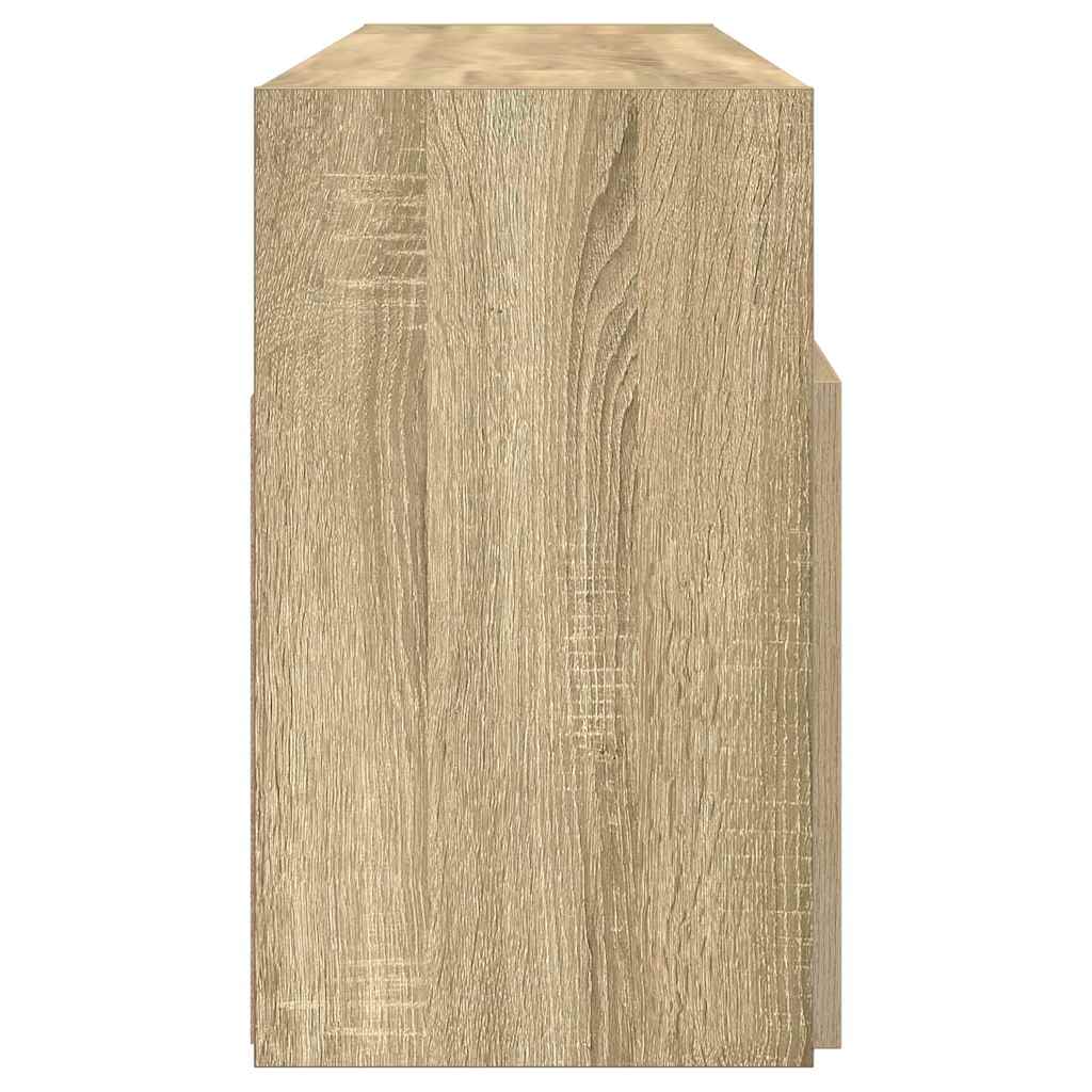 vidaXL TV Cabinet with LED Lights Sonoma Oak 120x30x50 cm