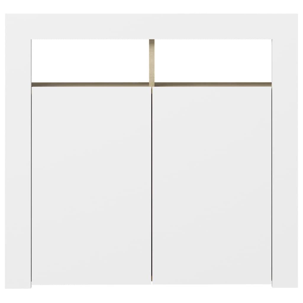 vidaXL Sideboard with LED Lights White and Sonoma Oak 80x35x75 cm