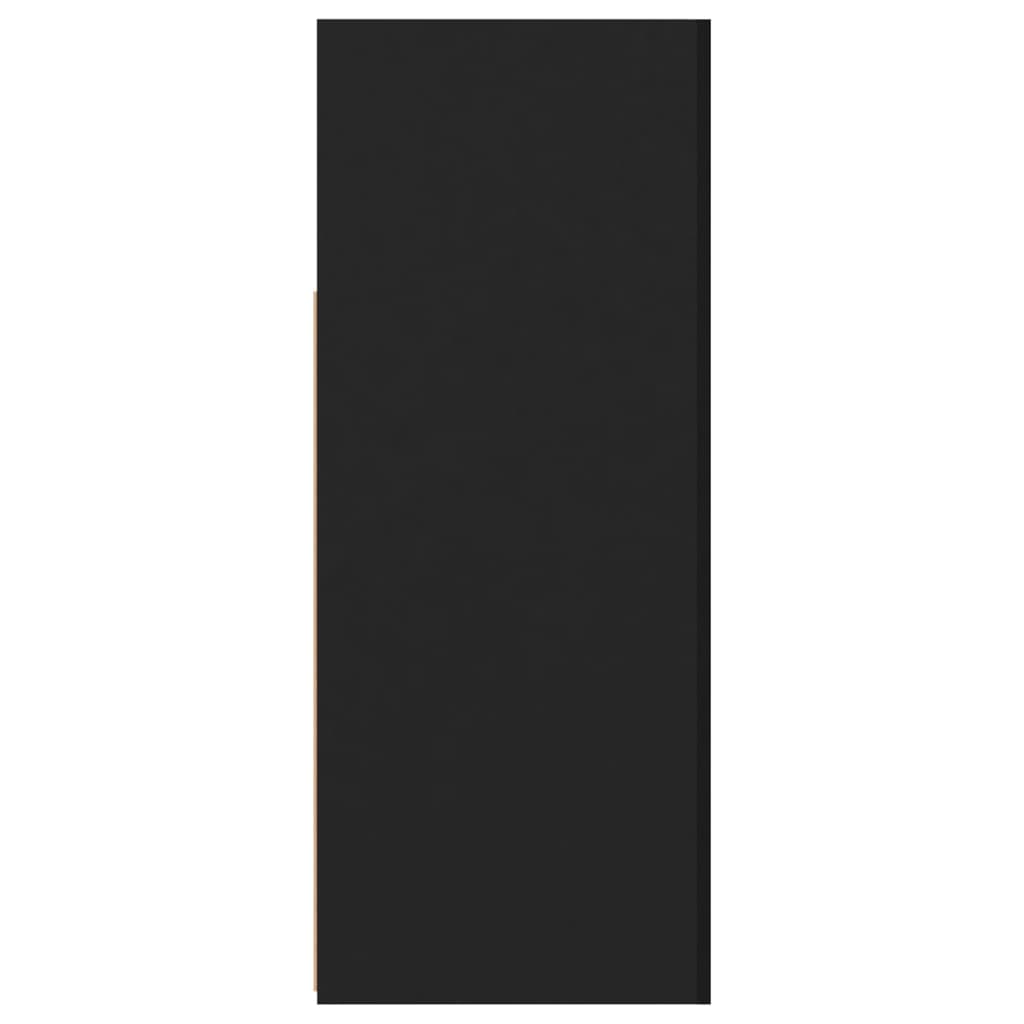 vidaXL Sideboard with LED Lights Black 115.5x30x75 cm