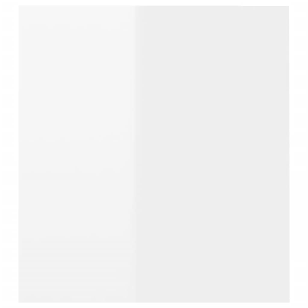 vidaXL TV Cabinet with LED Lights High Gloss White 120x35x40 cm