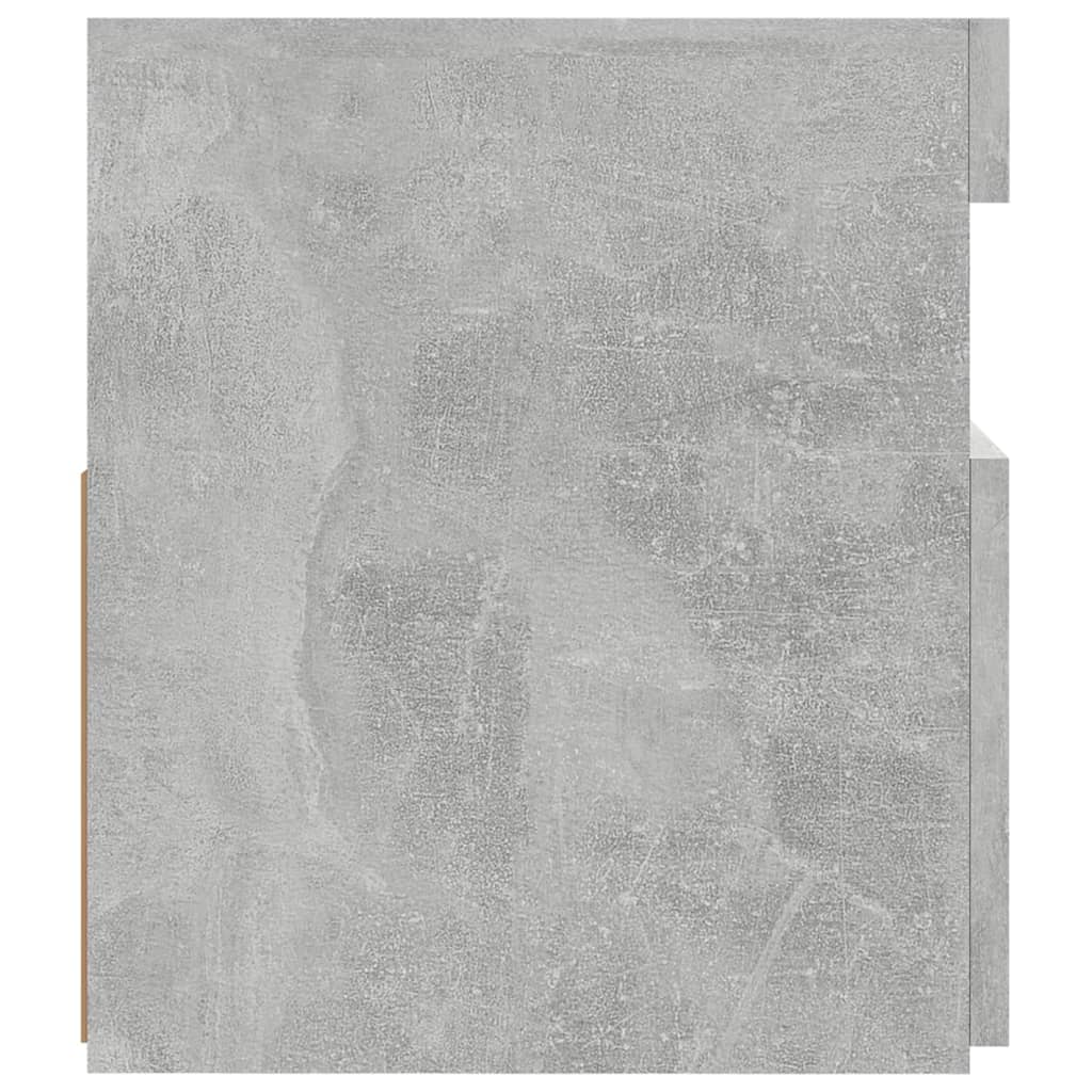 vidaXL TV Cabinet with LED Lights Concrete Grey 90x35x40 cm