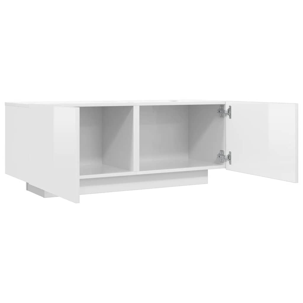 vidaXL TV Cabinet High Gloss White 100x35x40 cm Engineered Wood