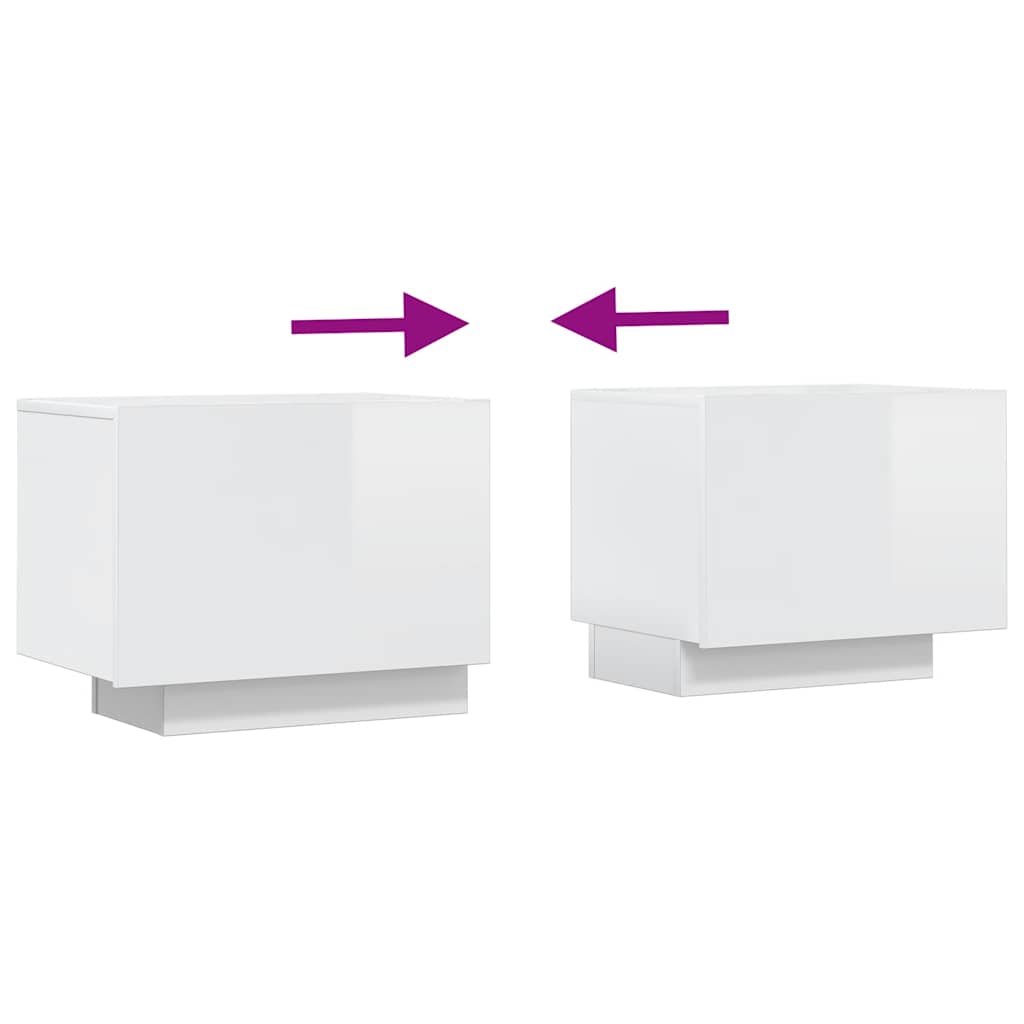 vidaXL TV Cabinet High Gloss White 100x35x40 cm Engineered Wood