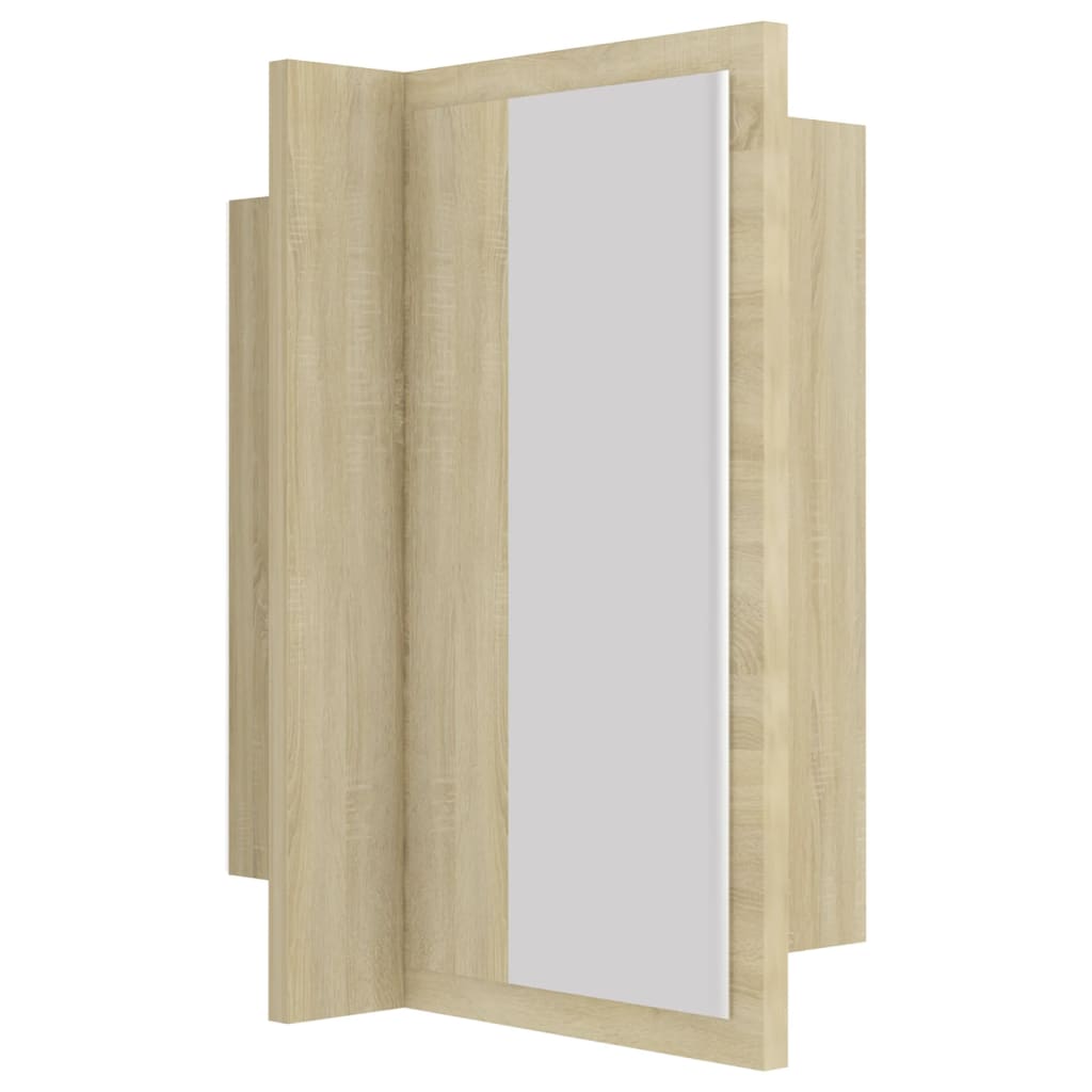 vidaXL LED Bathroom Mirror Cabinet Sonoma Oak 40x12x45 cm Acrylic