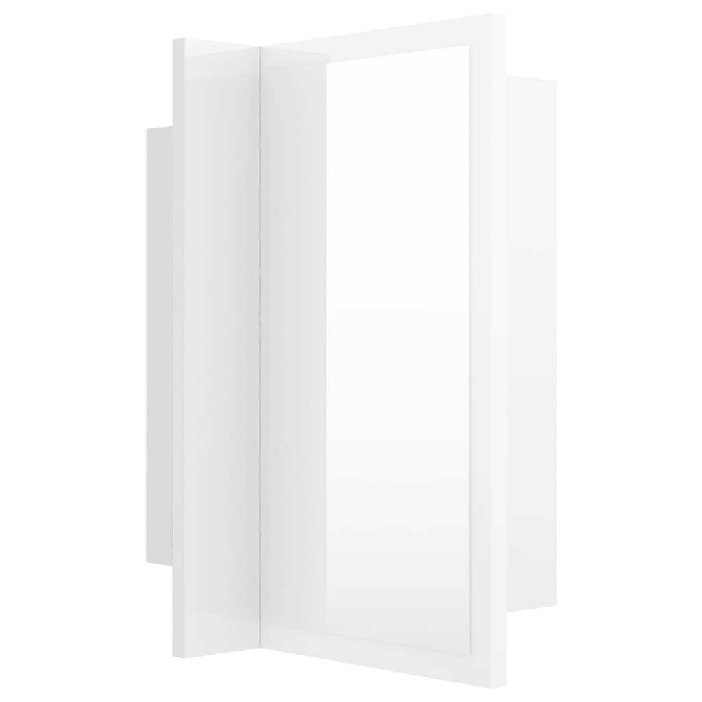 vidaXL LED Bathroom Mirror Cabinet High Gloss White 40x12x45 cm Acrylic