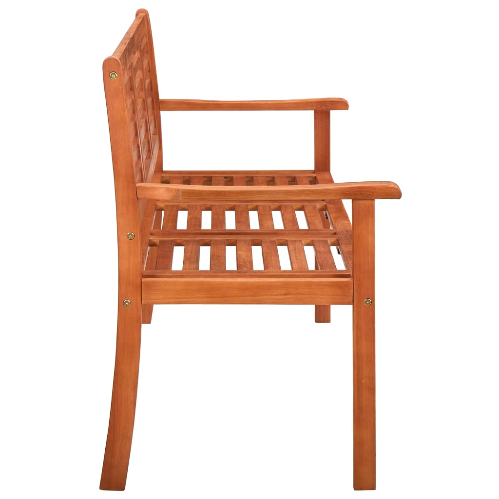 vidaXL 3-Seater Garden Bench with Cushion 150 cm Solid Eucalyptus Wood