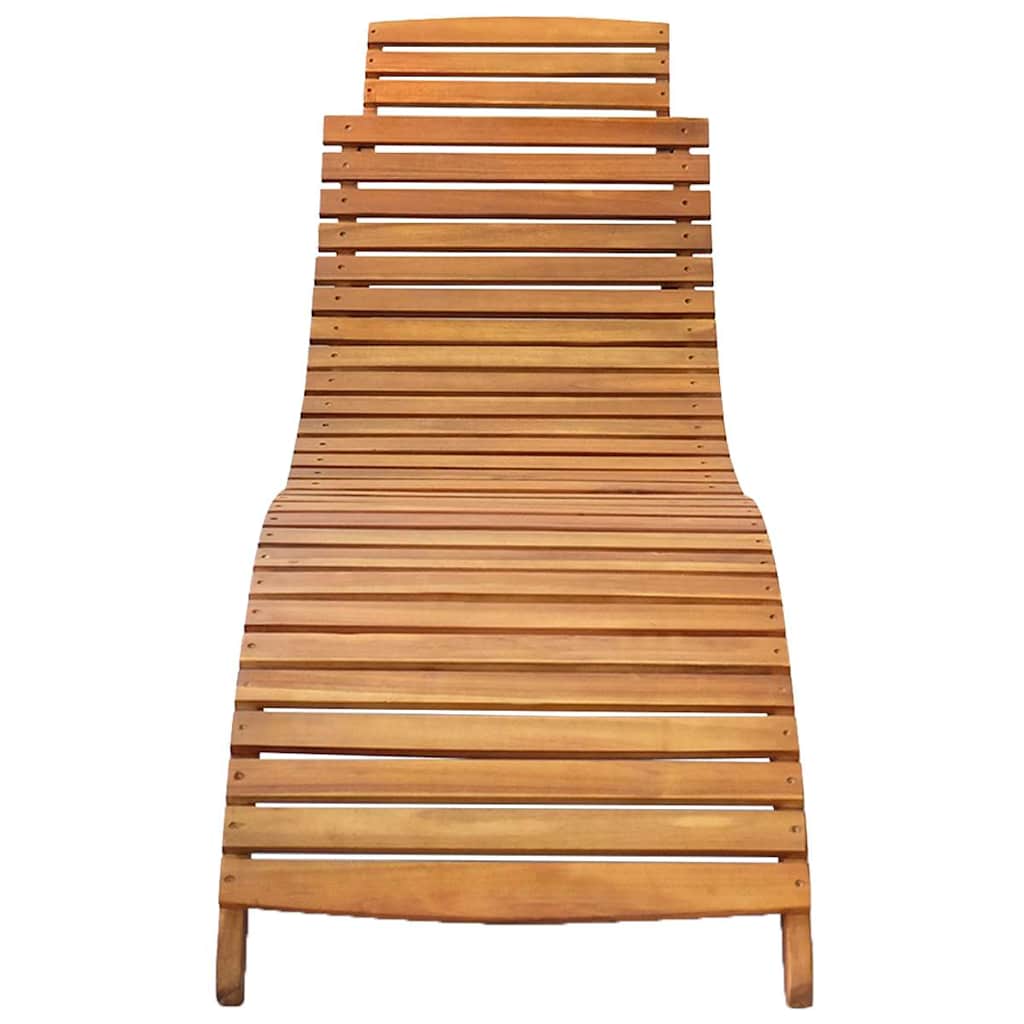 vidaXL Garden Sun Lounger with Cushion Solid Wood Acacia