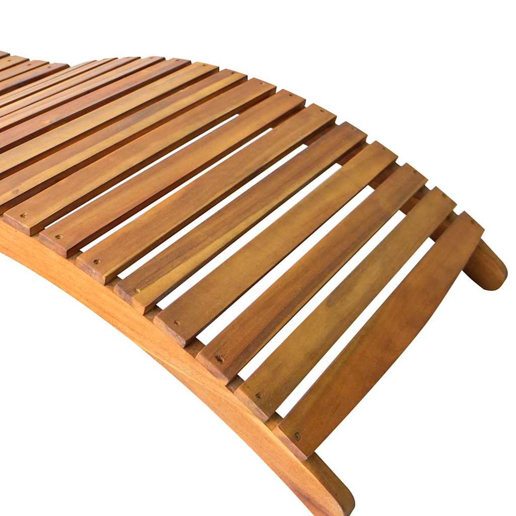 vidaXL Garden Sun Lounger with Cushion Solid Wood Acacia