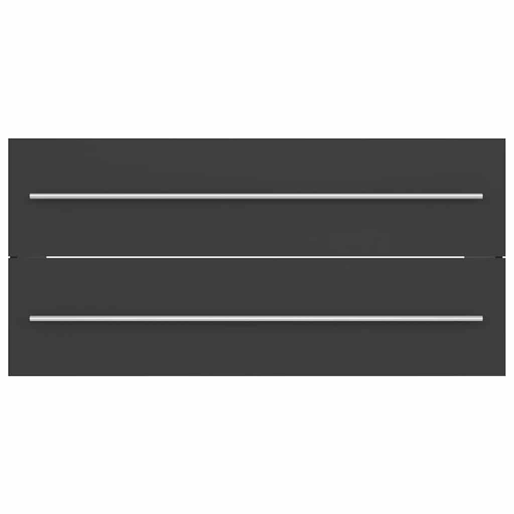 vidaXL 2 Piece Bathroom Furniture Set Grey Engineered Wood