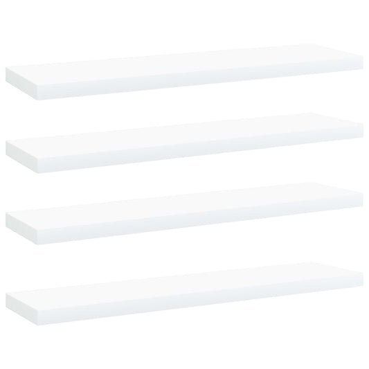 vidaXL Bookshelf Boards 4 pcs White 40x10x1.5 cm Engineered Wood