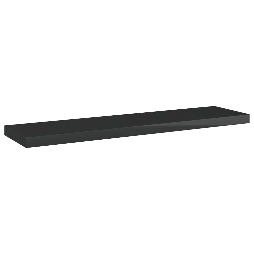 vidaXL Bookshelf Boards 4 pcs High Gloss Black 40x10x1.5 cm Engineered Wood