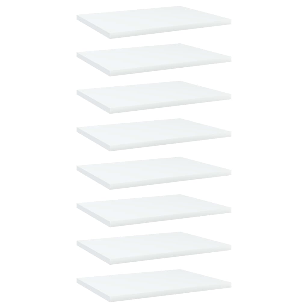 vidaXL Bookshelf Boards 8 pcs White 40x30x1.5 cm Engineered Wood