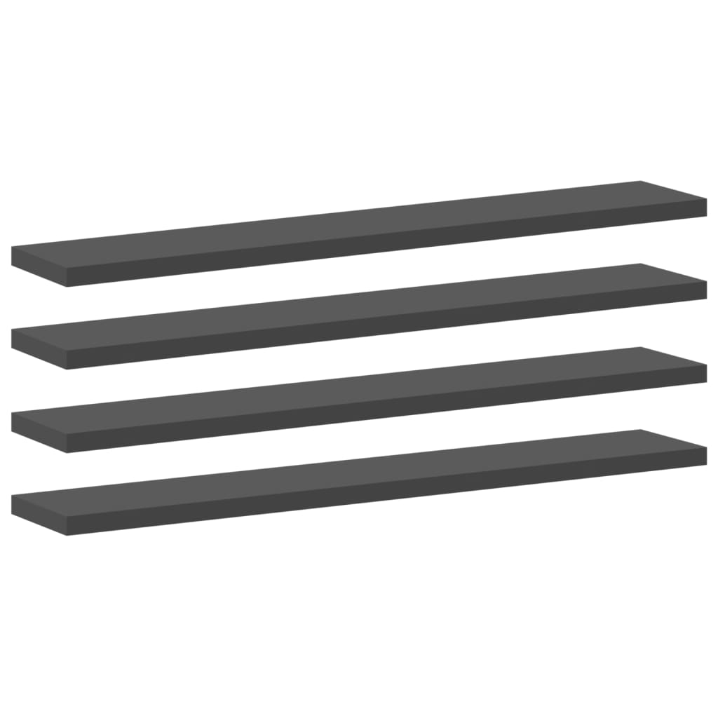 vidaXL Bookshelf Boards 8 pcs Grey 60x10x1.5 cm Engineered Wood