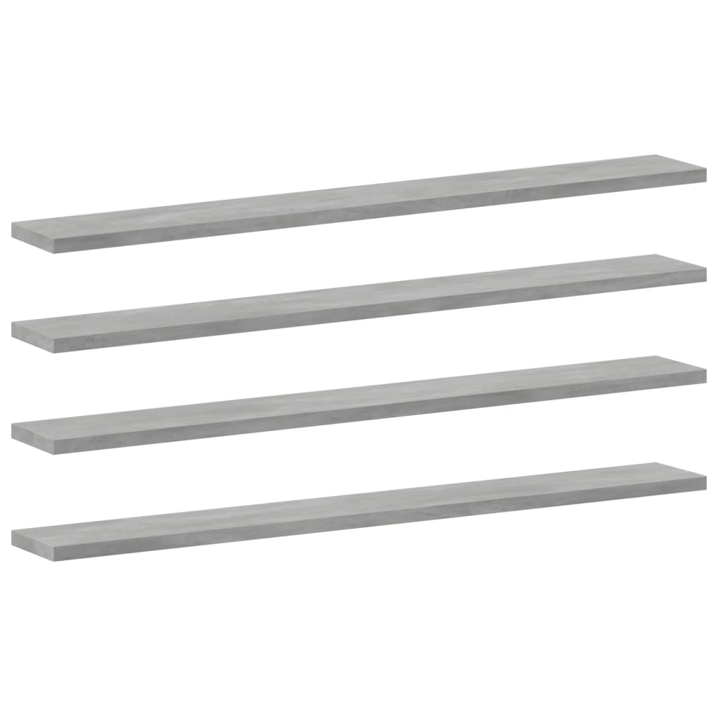 vidaXL Bookshelf Boards 8 pcs Concrete Grey 80x10x1.5 cm Engineered Wood
