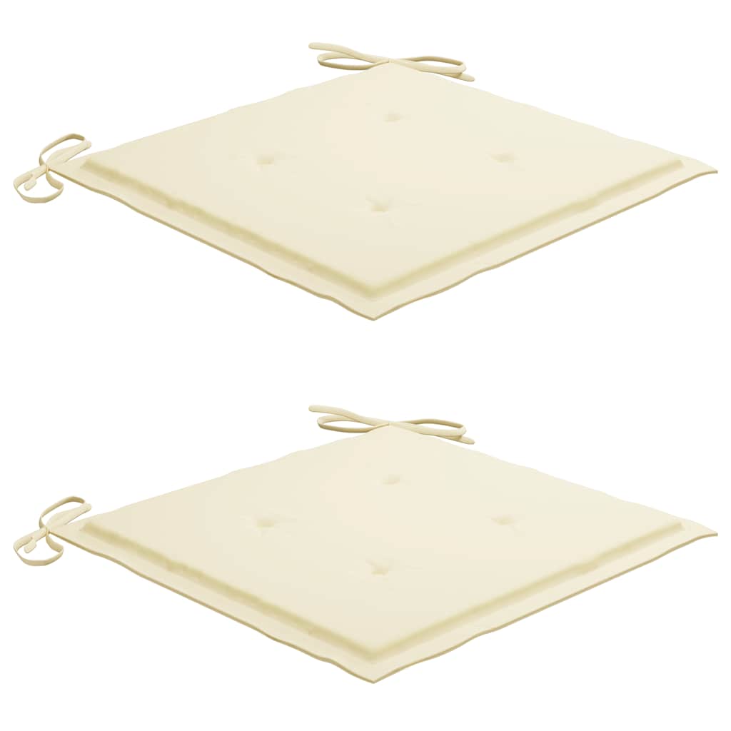 vidaXL 3 Piece Folding Outdoor Dining Set with Cushion Solid Wood Teak