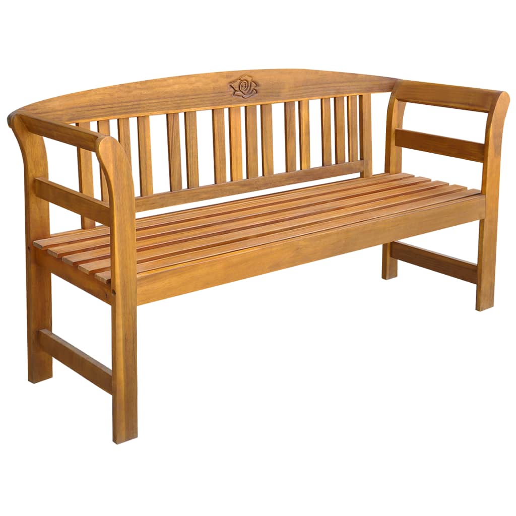 vidaXL Garden Bench with Cushion 157 cm Solid Acacia Wood