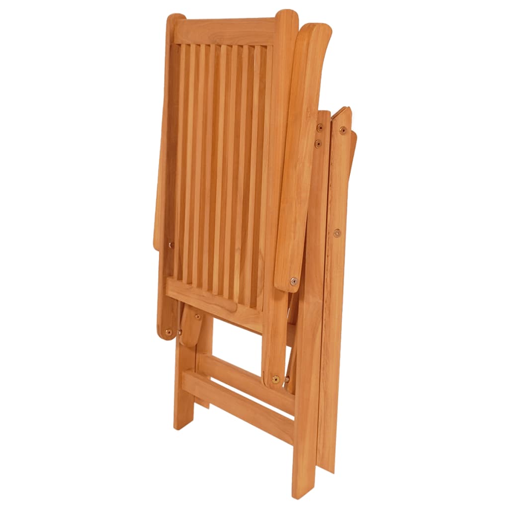 vidaXL Garden Chairs 4 pcs with Taupe Cushions Solid Teak Wood