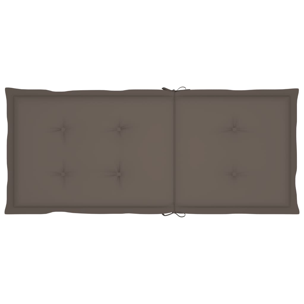 vidaXL Garden Chairs 4 pcs with Taupe Cushions Solid Teak Wood