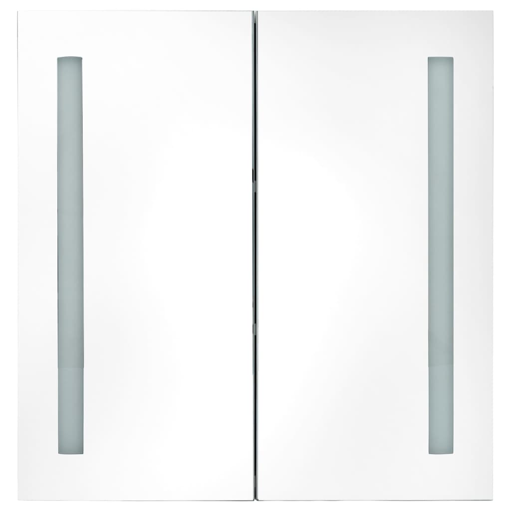 vidaXL LED Bathroom Mirror Cabinet Shining White 62x14x60 cm