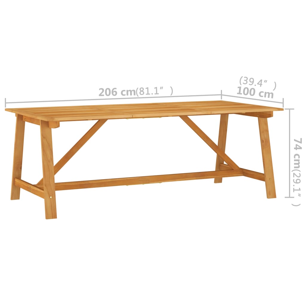 vidaXL 7 Piece Garden Dining Set Black