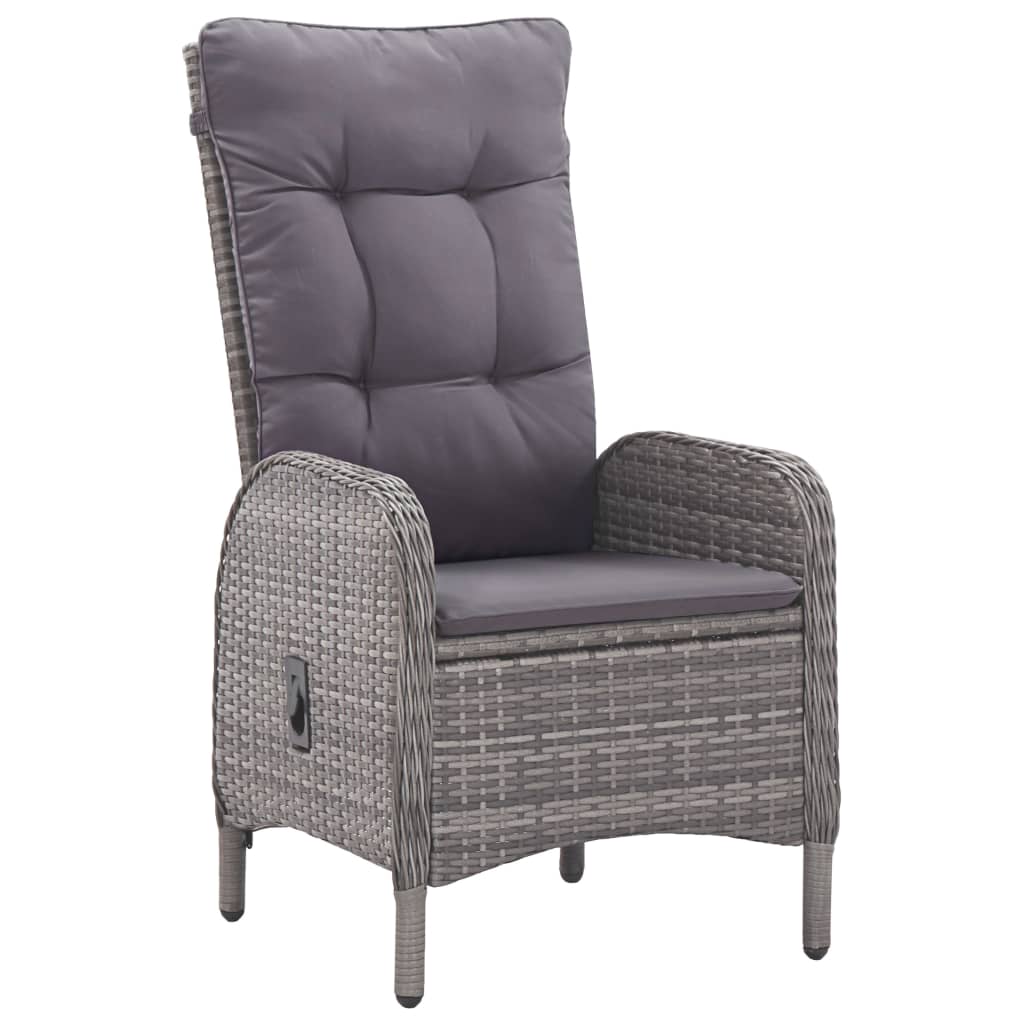 vidaXL 7 Piece Garden Dining Set Grey