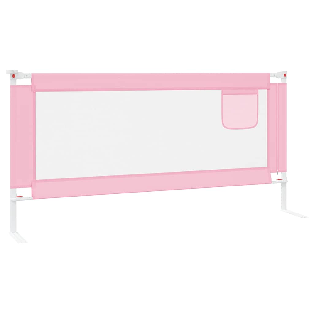 vidaXL Toddler Safety Bed Rail Pink 190x25 cm Fabric