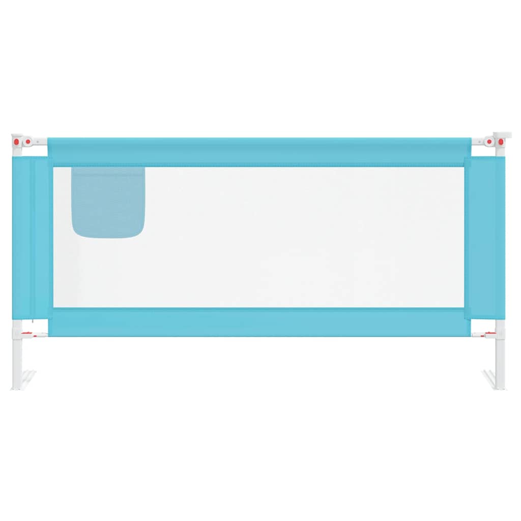 vidaXL Toddler Safety Bed Rail Blue 180x25 cm Fabric