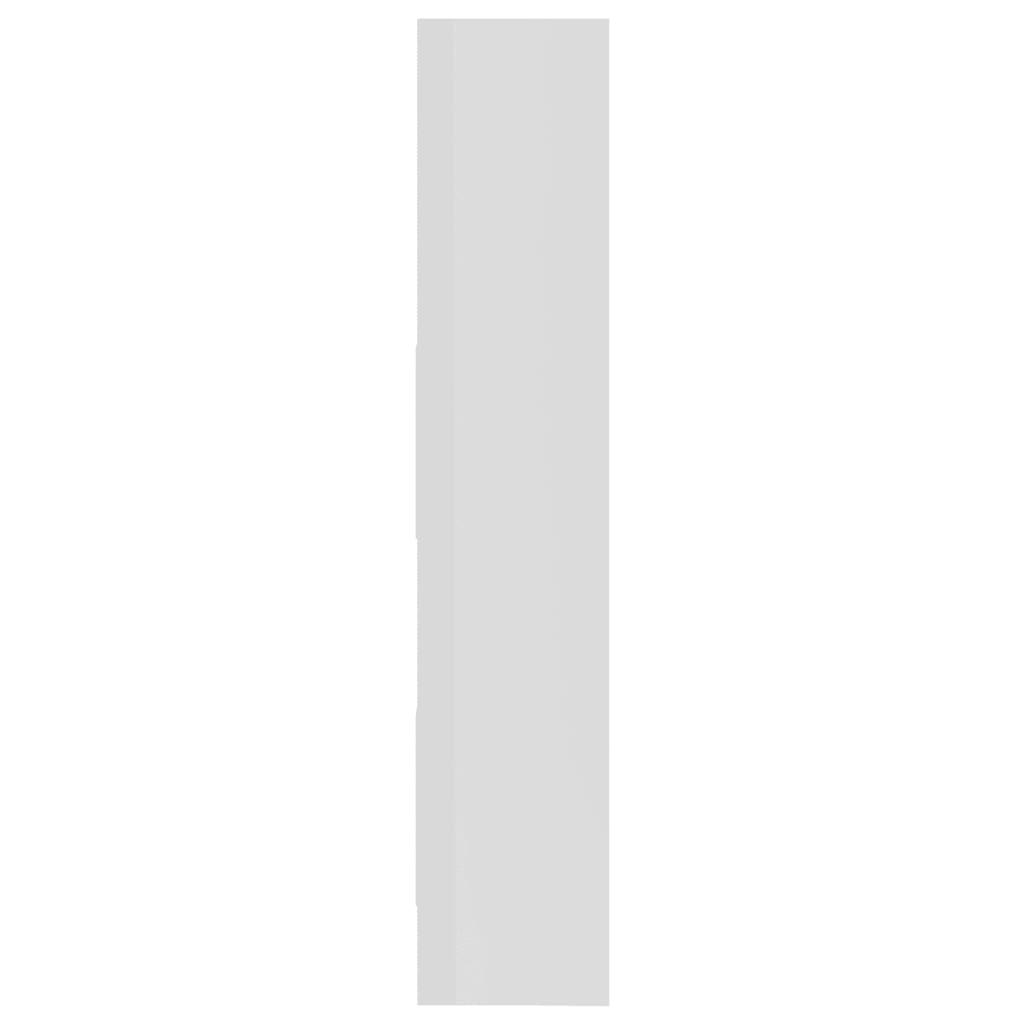 vidaXL Book Cabinet High Gloss White 40x35x180 cm Engineered Wood