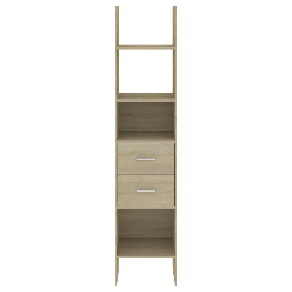 vidaXL Book Cabinet Sonoma Oak 40x35x180 cm Engineered Wood