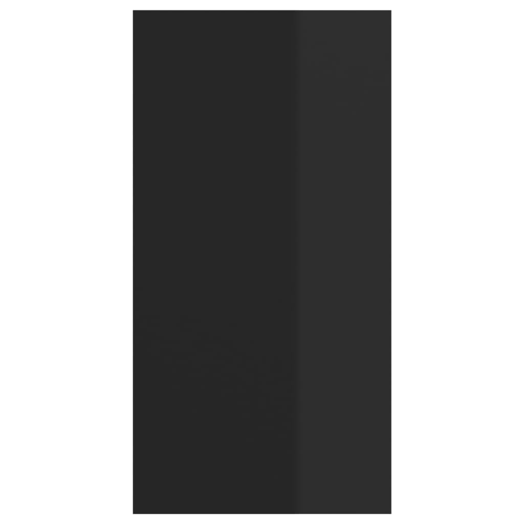 vidaXL Wall-mounted TV Cabinet High Gloss Black 37x37x72 cm Engineered Wood