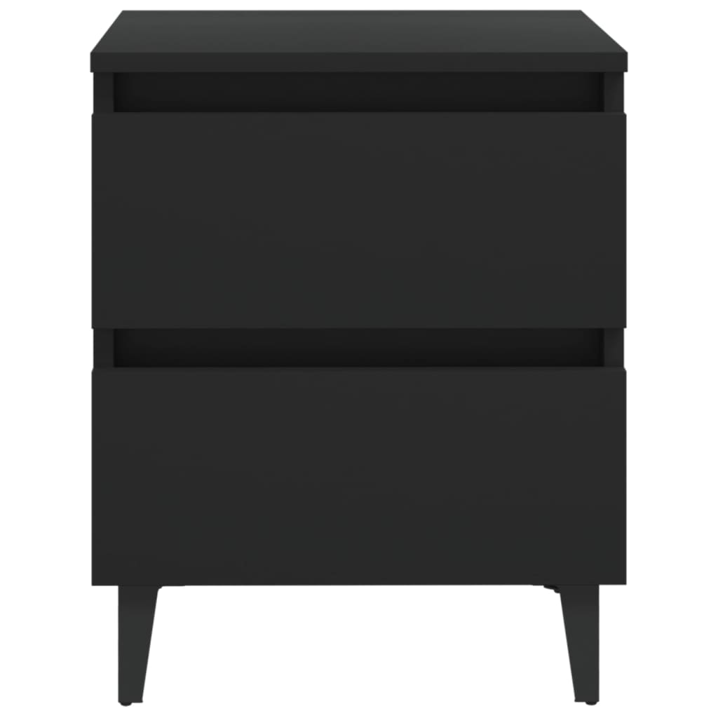 vidaXL Bed Cabinet Black 40x35x50 cm Engineered Wood