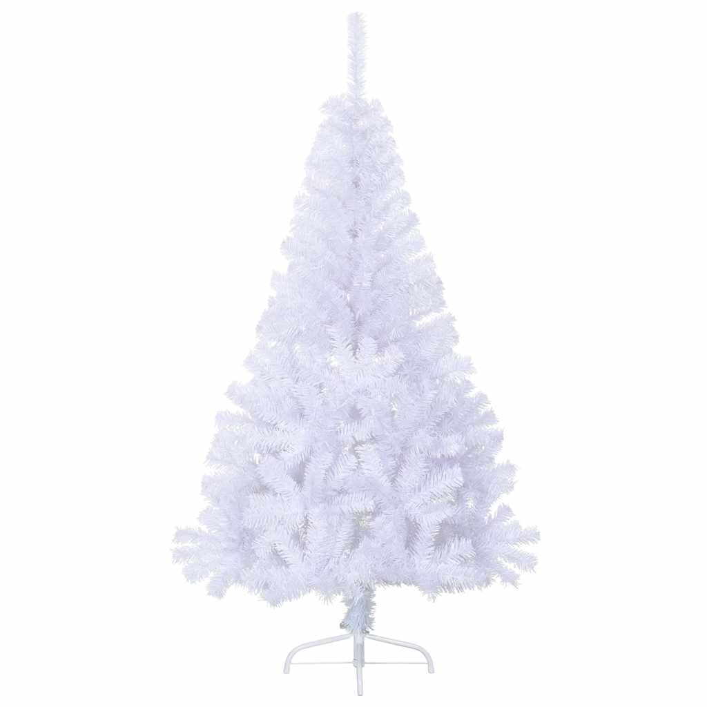 vidaXL Artificial Half Christmas Tree with Stand White 150 cm PVC