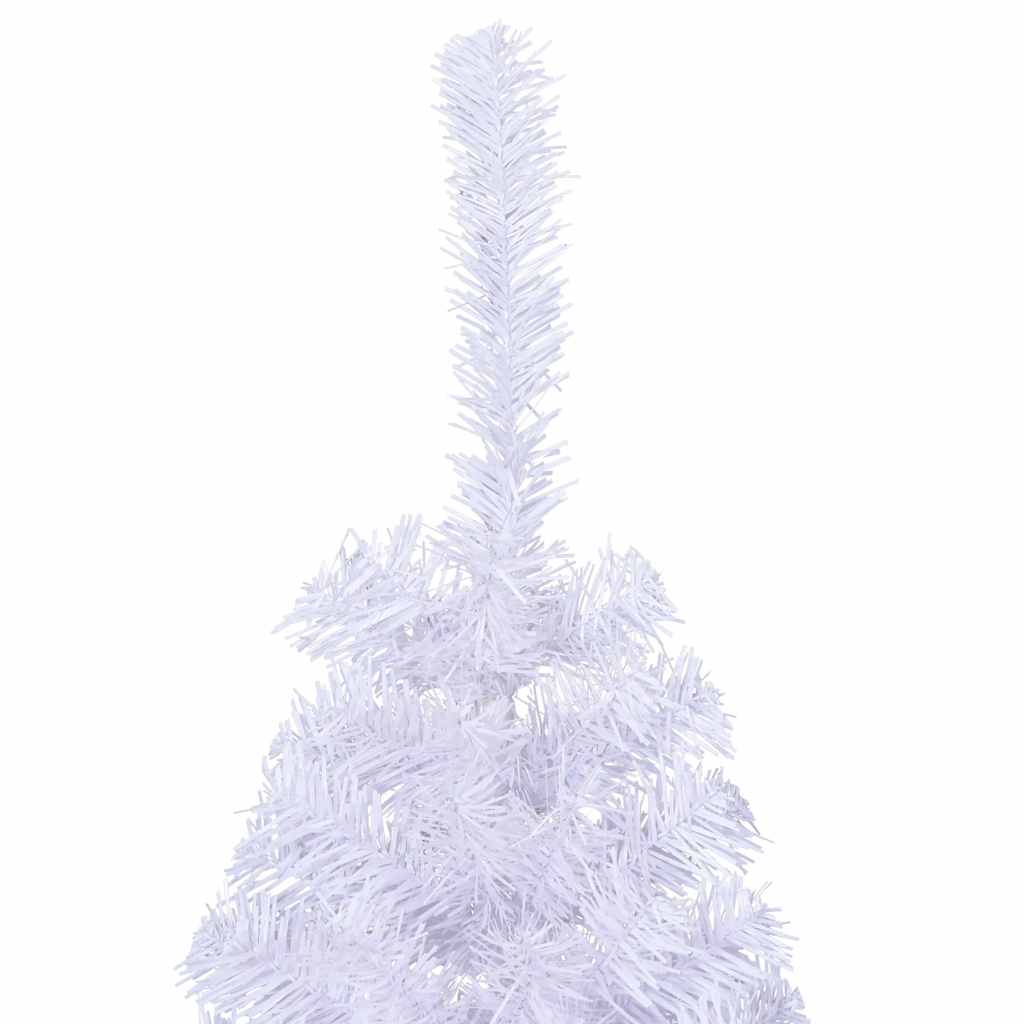vidaXL Artificial Half Christmas Tree with Stand White 150 cm PVC