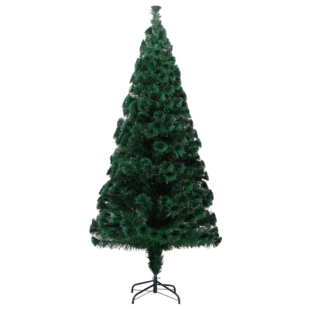 vidaXL Artificial Christmas Tree with Stand Green 180 cm Fibre Optic