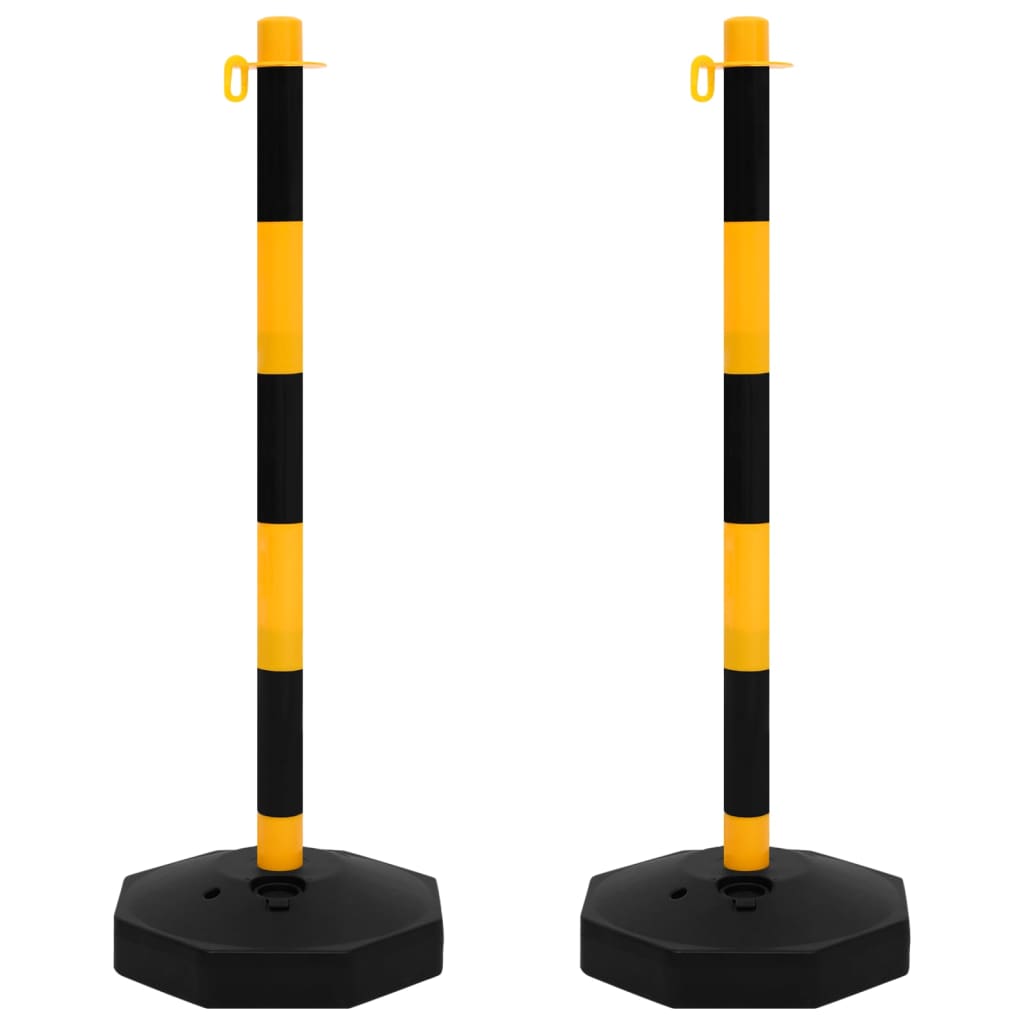 vidaXL Chain Post Set with 10 m Plastic Chain