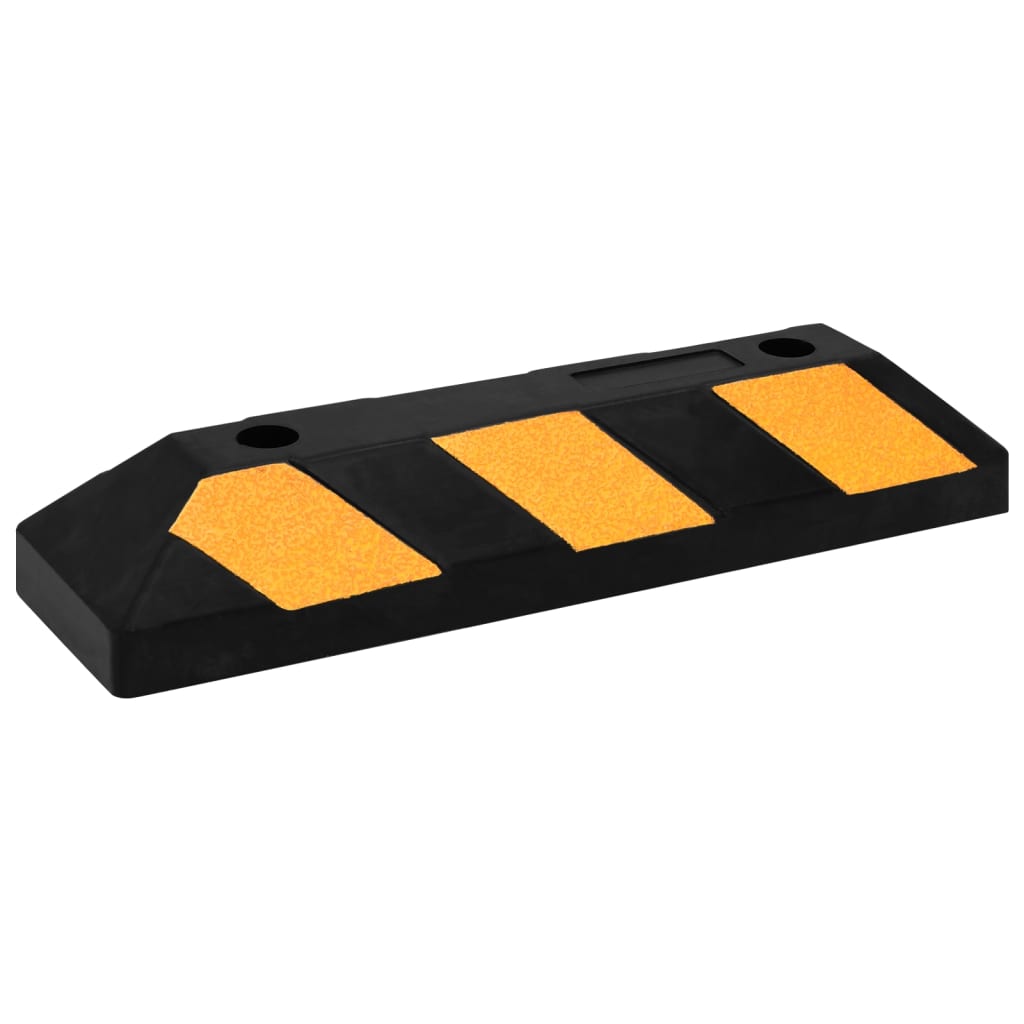 vidaXL Reflective Parking Blocks 2 pcs 56x15x10 cm Rubber