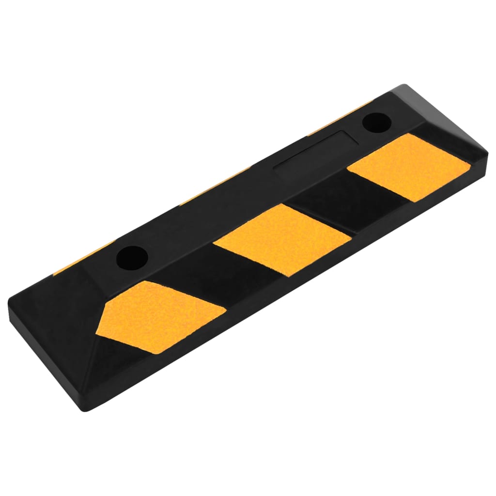 vidaXL Reflective Parking Blocks 2 pcs 56x15x10 cm Rubber
