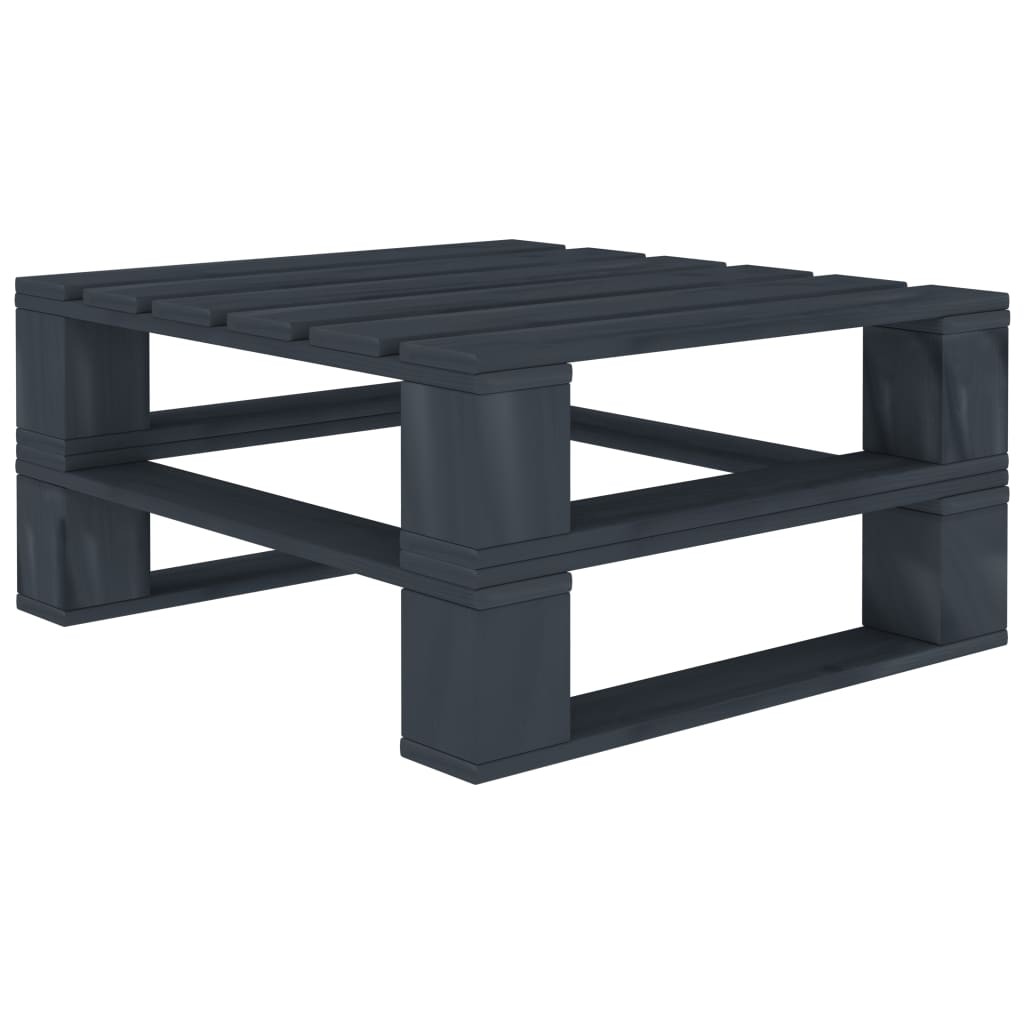 vidaXL 8 Piece Garden Pallet Lounge Set Wood Grey