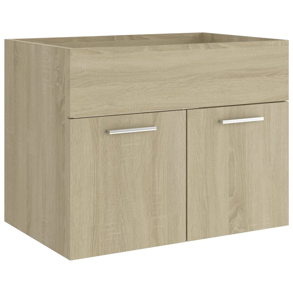 vidaXL Bathroom Furniture Set Sonoma Oak Engineered Wood