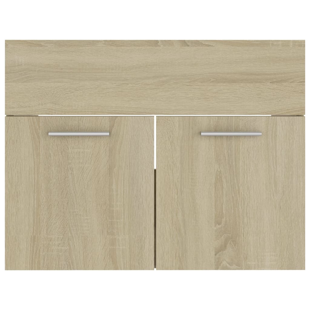 vidaXL Bathroom Furniture Set Sonoma Oak Engineered Wood