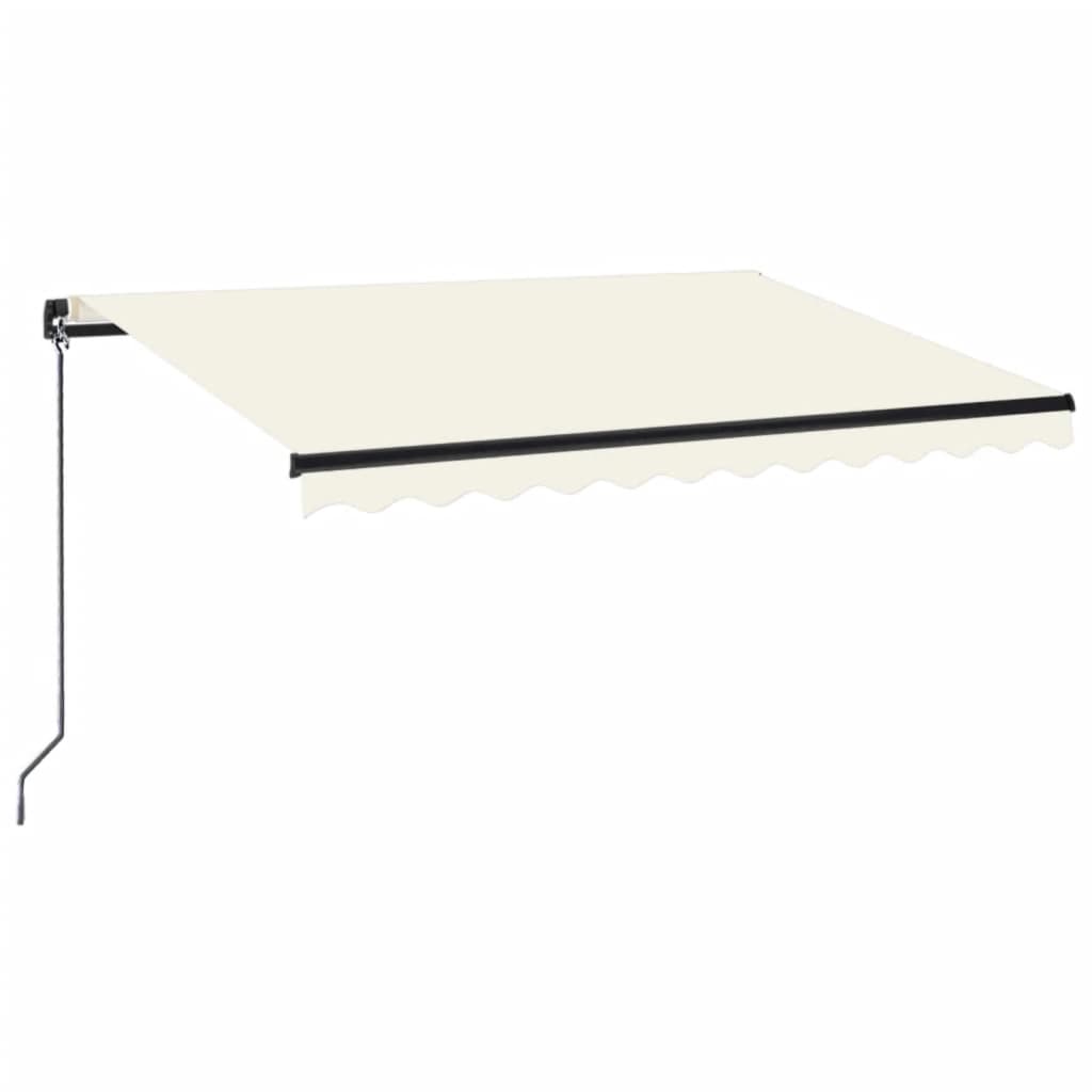 vidaXL Manual Retractable Awning 300x250 cm Cream