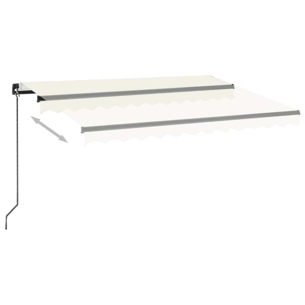 vidaXL Manual Retractable Awning 300x250 cm Cream