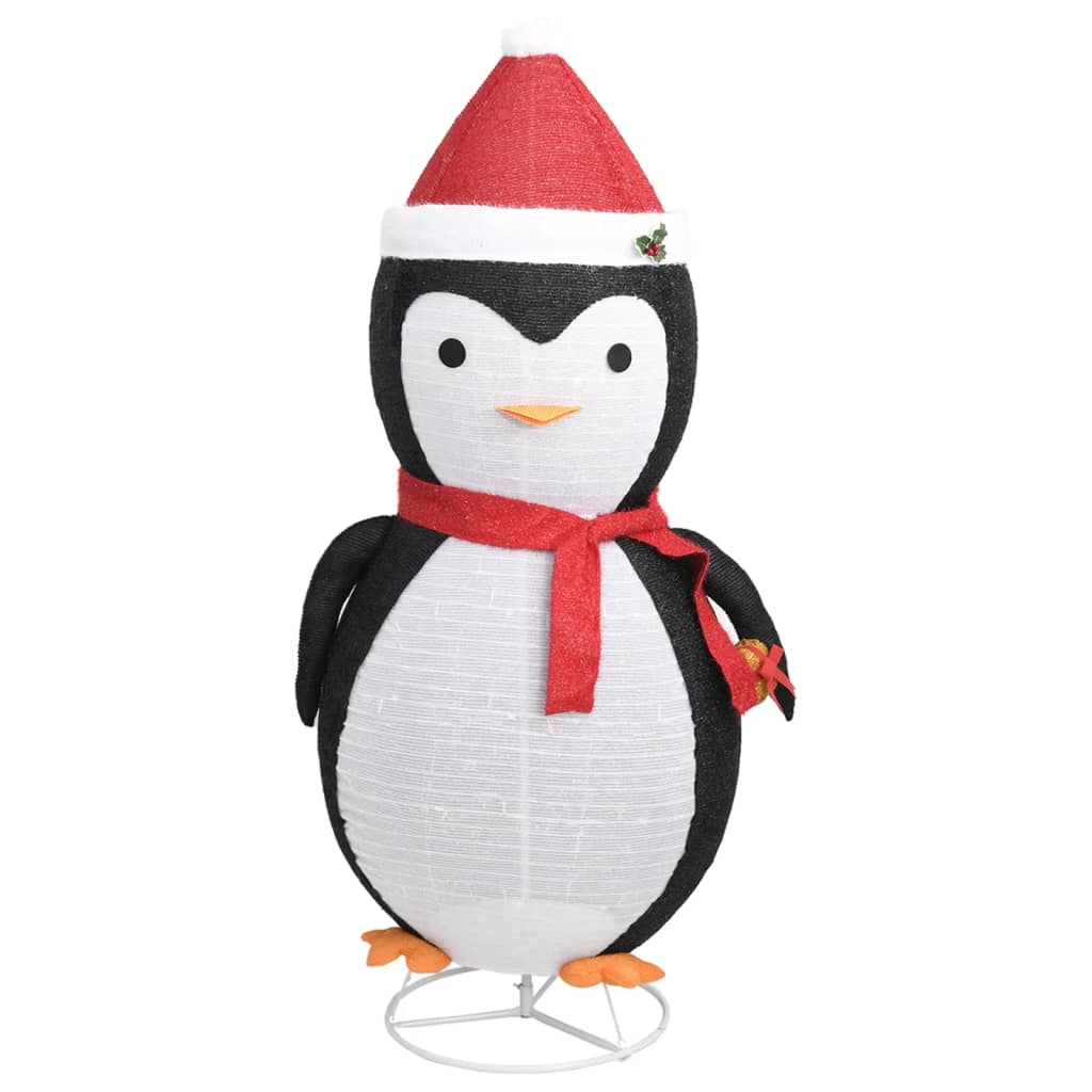 vidaXL Decorative Christmas Snow Penguin Figure LED Luxury Fabric 180cm