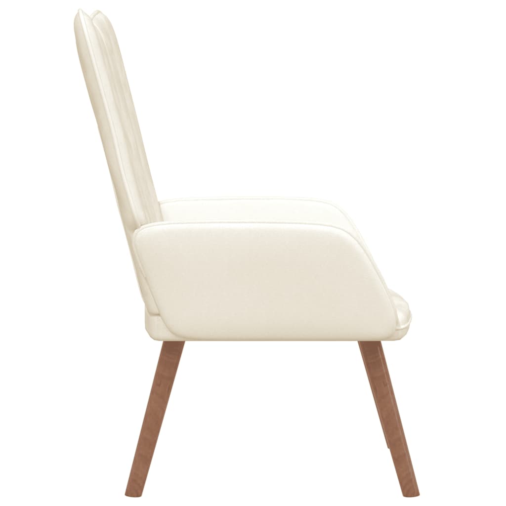 vidaXL Relaxing Chair Cream White Velvet