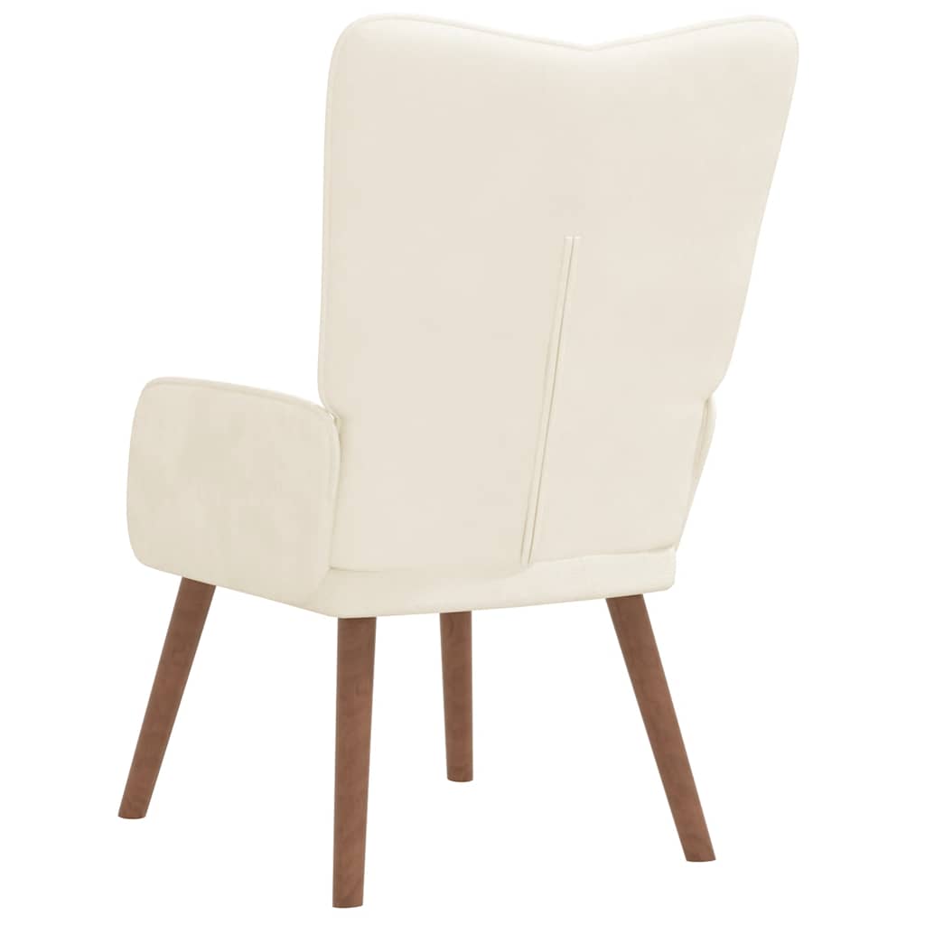vidaXL Relaxing Chair Cream White Velvet