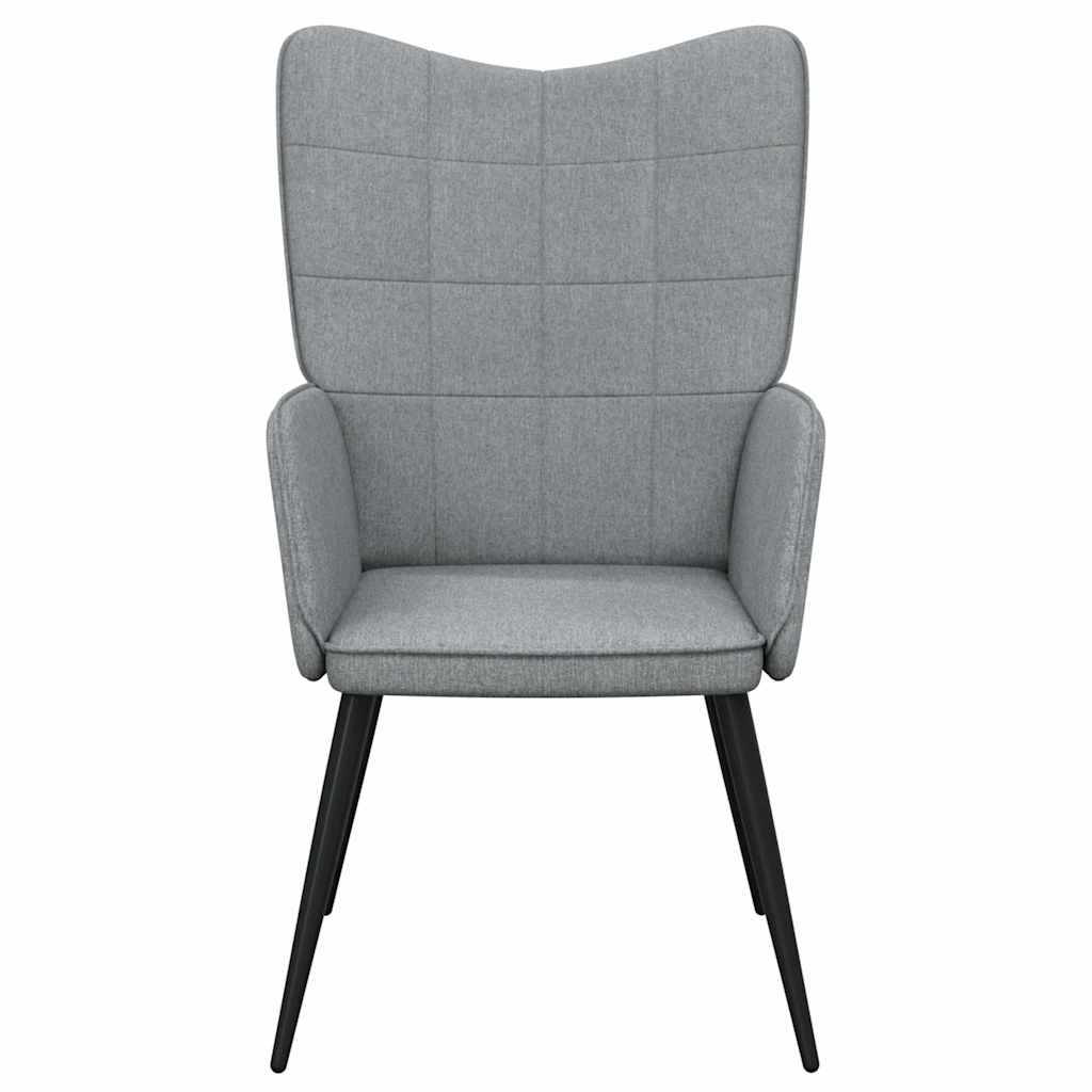 vidaXL Relaxing Chair Light Grey Fabric