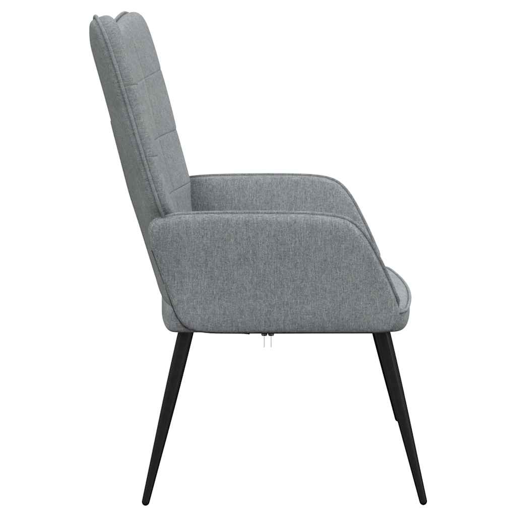 vidaXL Relaxing Chair Light Grey Fabric
